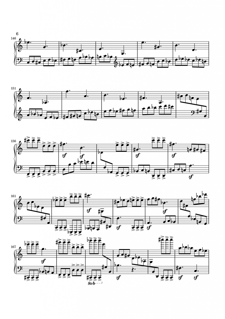 四つのデュエット　ピアノのための　第二楽章　ページ6