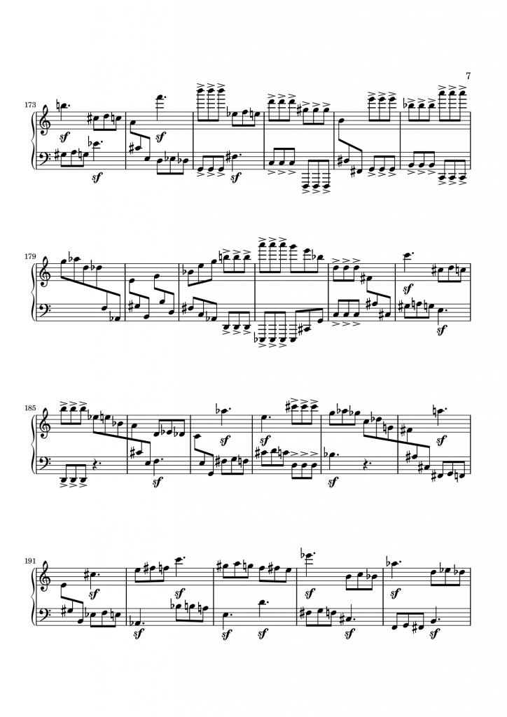 四つのデュエット　ピアノのための　第二楽章　ページ7