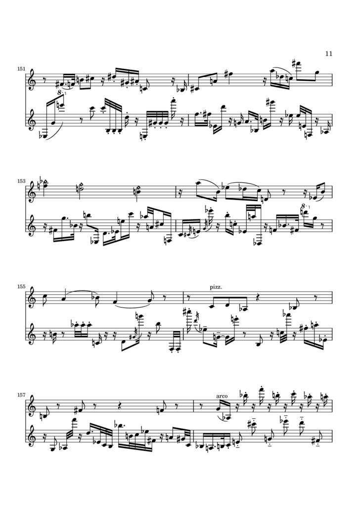 Duo for violin and piano 1st movement page11