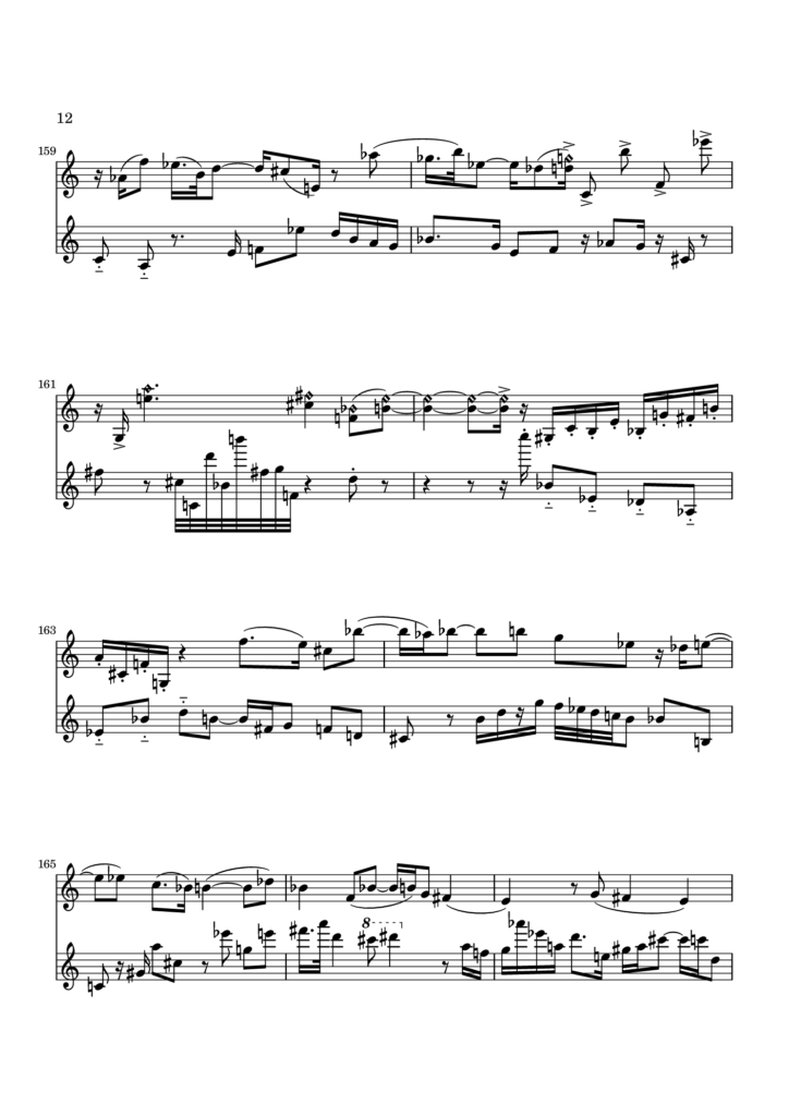 Duo for violin and piano 1st movement page12