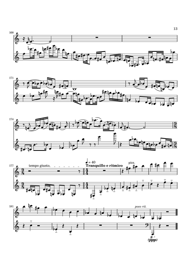 Duo for violin and piano 1st movement page13