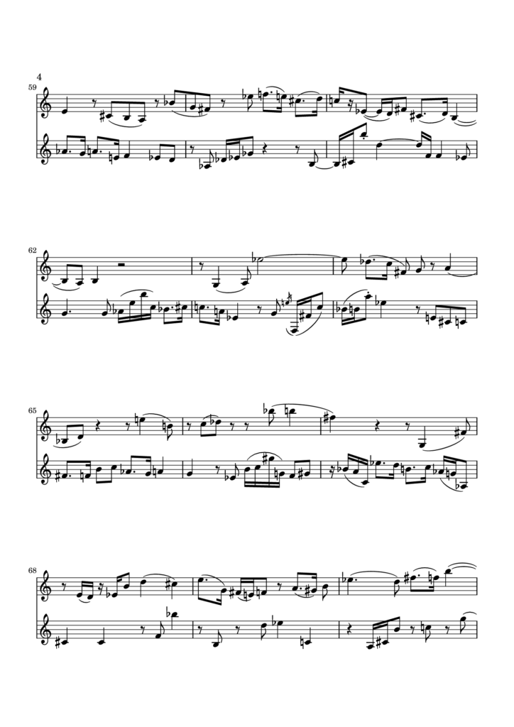 Duo for violin and piano 1st movement page4