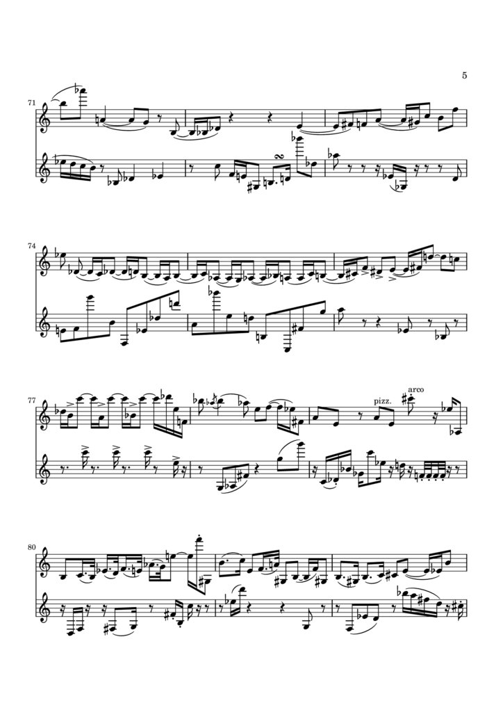 Duo for violin and piano 1st movement page5
