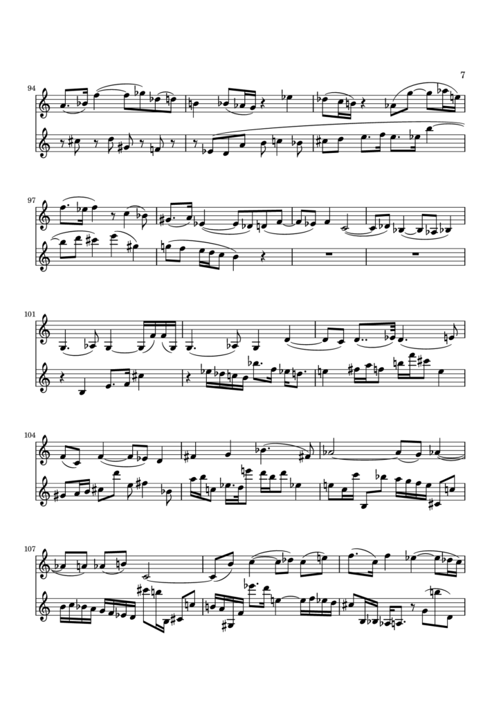 Duo for violin and piano 1st movement page7
